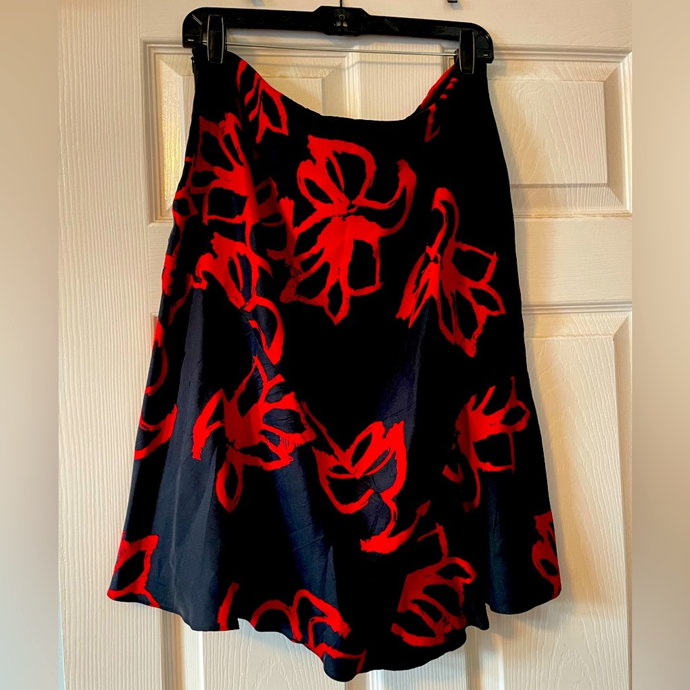 Silk Realities skirt size:16 Floral. A line. EUC